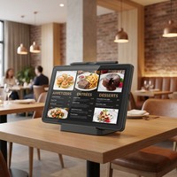 Tableta Android de Escritorio de 10.1 Pulgadas (Forma de L) con Lector NFC, Pantalla IPS, WiFi para Uso en Hoteles, Hogares y Garajes