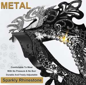 <span class=keywords><strong>Masque</strong></span> de poignée de mascarade pour femmes <span class=keywords><strong>masque</strong></span> de cristal en métal vénitien <span class=keywords><strong>avec</strong></span> bâton décorations de bal de fête de mariage - Product Image 4