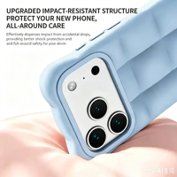 Coque de téléphone souple antichoc en silicone liquide Puff Cloud, design sportif, pour iPhone 18 17 Pro, vente en gros