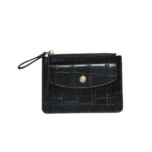 Monedero de PU con Cierre de Cremallera y Bloqueo RFID, Personalizable, con Diseño de Flor de Diamantes, para Mujer, Color Caramelo, con Logotipo Personalizado, Portátil - Product Image 4