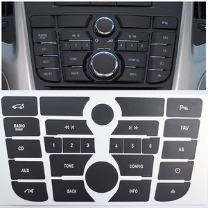 Buick Excelle <b>CD</b> Radio Button Repair Sticker Black PVC Adhesive <b>Custom</b> Shape Reusable - Product Image 5