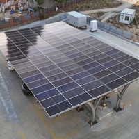 Système de montage de carport solaire Zn Al Mg, structure en acier préfabriquée pour projets de parkings commerciaux