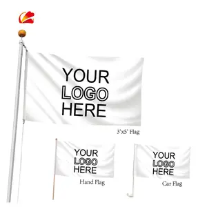 Logo personalizzato stampato digitale 3x5 Ft bandiera striscioni per la promozione del Festival sportivo di calcio all'aperto stampa bandiere segni