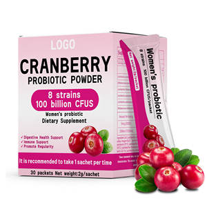 Probiotici Vaginali al Mirtillo Rosso per Donne Adulte, Supporto per Infezioni Urinari, Equilibrio del PH, Miscela di Lactobacillus, Certificato GMP/ISO22000/HALAL, in Polvere - Product Image 2