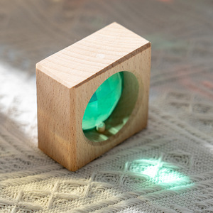 Bloques de construcción translúcidos de madera de haya, gemas acrílicas de arcoíris, juguetes educativos para niños de 2 a 4 años - Product Image 4