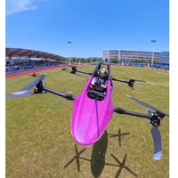 YIVTOL S ZERO EVTOL, drone monoplace avec positionnement GPS, 55 minutes d'autonomie, charge utile de 120 kg, parachute, airbag, fibre de carbone, pliable, 4K