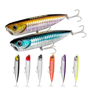 Popper Top Water Fishing Lures Popper 110mm 14g Floating Artificial Hard Bait with 3D Eyes