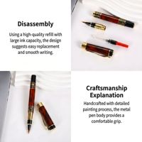 Bolígrafo de Lujo con Punta de Pincel Suave, Recargable, Metálico, para Caligrafía, Punta Fina, Negro, para Escribir, Dibujar, Firmar, Material de Arte y Papelería