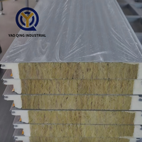 Paneles de Techo Compuestos de Aluminio YAOQING Personalizados, Paneles Sándwich Ignífugos de Lana de Roca para Techos de Edificios Industriales y Almacenes