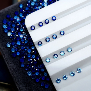Zafiros Azules Naturales Sueltos, Corte Brillante Redondo de 2.0mm a 3.0mm, Encerados y Aceitados para Joyería - Product Image 5