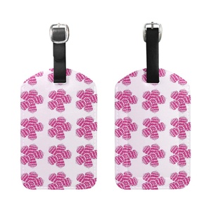 Etiqueta de Equipaje de PU con Nombre Personalizado y Flor de Puakenikeni, Etiqueta de Equipaje de Cuero Personalizada al por Mayor con Tarjeta de Identificación - Product Image 4