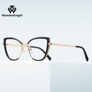 <span class=keywords><strong>Occhiali</strong></span> <span class=keywords><strong>da</strong></span> <span class=keywords><strong>Vista</strong></span> in Metallo con Logo Personalizzato e TR90 per Donna, Nuova Tendenza Montatura Completa Anti <span class=keywords><strong>Luce</strong></span> <span class=keywords><strong>Blu</strong></span> - Product Image 3