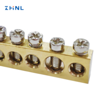 Borne de services d'usinage personnalisée CNC double rangée de borniers en métal pour rail Din connecteur PCB barre de mise à la terre pour le câblage d'alimentation