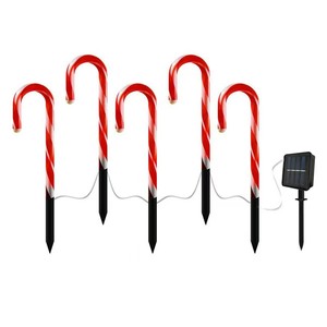 Lámpara Solar de 8 Modos, Color Caramelo, Recargable, 3500K, Luz Blanca Cálida, IP65, Impermeable, LED, Decoración Navideña para Exteriores, Jardín - Product Image 3