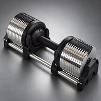 Ensemble d'haltères réglables avec plateaux de rangement, poids de musculation pour la maison, gain de place, pour la force et l'entraînement du corps entier