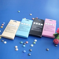 Boîtes d'emballage en papier pour faux ongles, vente en gros, universelles, prêtes à être expédiées, avec fenêtre colorée, pour la décoration des ongles