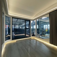 Maison capsule spatiale préfabriquée de luxe, personnalisée, style moderne, glamping, cabane Apple avec salle de bain complète, cuisine, grande fenêtre au sol