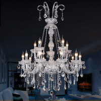Vente flash : Lustre en cristal K9 classique européen, livraison rapide directe d'usine pour la décoration de salon, éclairage suspendu pour la maison