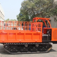 Dumper sur chenilles haute performance de 5 tonnes |   Camion léger 4x4 à chargement automatique, chenillard diesel, certification CE, nouvelle norme Euro 4