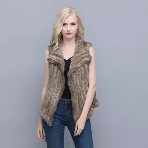 MWFur moda <span class=keywords><strong>conejo</strong></span> piel tejido <span class=keywords><strong>Chaleco</strong></span> con cuello invierno moda sin mangas sólido <span class=keywords><strong>pelo</strong></span> de <span class=keywords><strong>conejo</strong></span> <span class=keywords><strong>Chaleco</strong></span> corto para <span class=keywords><strong>mujer</strong></span> - Product Image 4
