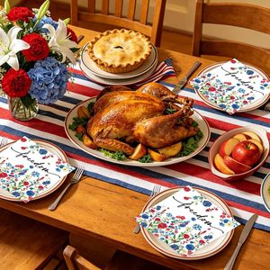 50 serviettes en papier jetables à 2 plis, motif floral patriotique <span class=keywords><strong>du</strong></span> <span class=keywords><strong>4</strong></span> juillet, texte Liberté, 65x65 pouces, pour <span class=keywords><strong>la</strong></span> décoration <span class=keywords><strong>de</strong></span> fête - Product Image 5