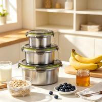 Boîtes alimentaires isothermes en acier inoxydable, hermétiques, empilables, compatibles micro-ondes, pour fruits et légumes