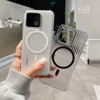 Étui rigide en PC mat ondulé de qualité supérieure pour Mi 15 14 Pro Mi14 Ultra, magnétique, antichoc, transparent, ultra clair, givré