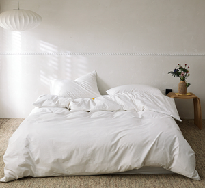 Parure <span class=keywords><strong>de</strong></span> lit moderne personnalisée en coton <span class=keywords><strong>lavé</strong></span> uni, <span class=keywords><strong>housse</strong></span> <span class=keywords><strong>de</strong></span> <span class=keywords><strong>couette</strong></span> respirante, durable, douce et confortable - Product Image 4