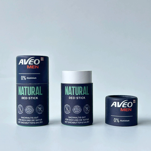 หลอดกระดาษคราฟท์สีขาวพิมพ์โลโก้ตามสั่ง แบบดันขึ้นได้ สำหรับบรรจุภัณฑ์แบบแท่ง เช่น ครีมกันแดด ลิปบาล์ม โรลออน - Product Image 4