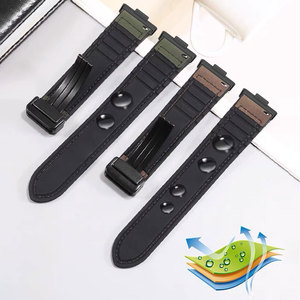 Bracelets de montre en cuir de Silicone à boucle pliante magnétique de luxe pour <span class=keywords><strong>Huawei</strong></span> Watch <span class=keywords><strong>Fit</strong></span> 3 Bracelets en cuir de remplacement pour <span class=keywords><strong>Huawei</strong></span> <span class=keywords><strong>Fit</strong></span> 3 - Product Image 3