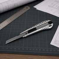 Cutter à lame cassable 9 mm, couteau utilitaire en métal