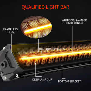 Barre <span class=keywords><strong>LED</strong></span> auxiliaire bicolore orange <span class=keywords><strong>avec</strong></span> fonction de positionnement et DRL de démarrage 21'' 32'' 40'' 52'' - Product Image 5
