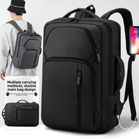 Sac à dos pour ordinateur portable unisexe en polyester grande capacité intelligent avec chargeur USB imperméable