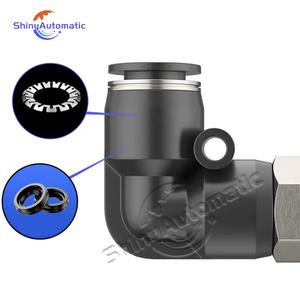 Yüksek Kaliteli <span class=keywords><strong>PL</strong></span> Serisi Döner Dirsek Hava Bağlantı Parçası BSP Erkek Dişli Hava Plastik Boru İtmeli Mavi Beyaz Siyah Pnömatik Konnektörler - Product Image 6