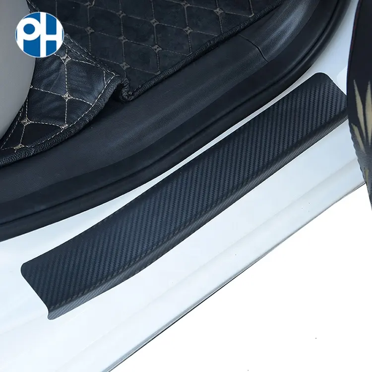 Auto aufkleber Universal Sill Scuff Anti Scratch 4D Kohle faser Protect Auto Türschweller Aufkleber