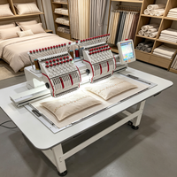 Machine à broder professionnelle pour monogrammes avec bibliothèque de polices intégrée et fonction d'imagerie miroir pour la personnalisation de serviettes et de peignoirs de luxe