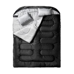 Flanella di cotone da esterno doppio inverno <span class=keywords><strong>sacco</strong></span> <span class=keywords><strong>a</strong></span> <span class=keywords><strong>pelo</strong></span> comodo stile mummia busta per campeggio zaino in spalla escursionismo-lunghezza bambino - Product Image 6