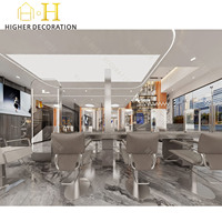 Meubles de présentation modernes pour salon de beauté, solution d'aménagement intérieur personnalisée pour salon de coiffure