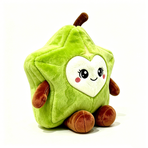 Peluche Personalizado de Fruta Estrella (Carambola), Juguete de Peluche Verde Suave y Esponjoso con Cara y Extremidades Sonrientes - Product Image 5