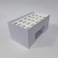 Boîte de présentation en carton pliable blanche personnalisée avec insert en mousse divisé, présentoir de comptoir pour la vente au détail, emballage de boîte cadeau