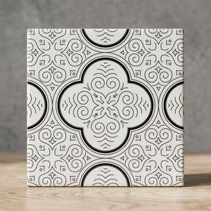 Carreaux de sol en céramique numérique blancs 30x30 cm, finition mate antidérapante, design hexagonal pour salle de bain et cuisine - Product Image 4