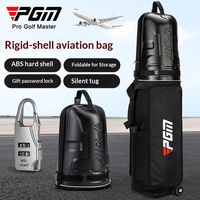 Valise de transport rigide PGM Golf unisexe avec roulettes pour bagages de classe avion, housse de protection en polyester pour le golf