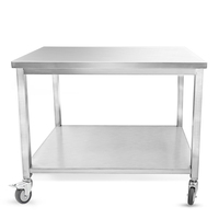 Table de travail commerciale en acier inoxydable de haute qualité pour les hôtels utilisés dans les comptoirs Tables de télévision pour manger la table de travail de restaurant