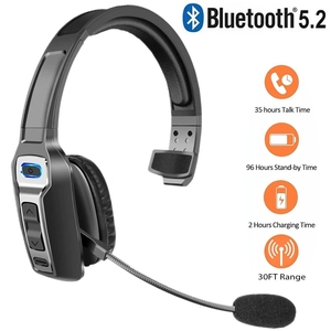 Audífonos Inalámbricos Over-Ear 5.2 con Micrófono con Cancelación de Ruido, Resistentes al Agua IPX-2, Compatibles con Teléfonos para Centro de Llamadas/Oficina/Conductor - Product Image 4