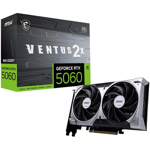 การ์ดจอ Ventus GeForce RTX 5060 8GB GDDR7 PCI 5.0 X 16 (ใช้ X8) รุ่น 8G VENTUS 2X OC MSI Ventus GeForce RTX 5060 8GB GDDR7 PCI - Product Image 1