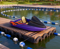 Mini bateau de karting électrique, vitesse maximale 55 km/h, bateau de loisirs rapide, LLDPE pour les sports nautiques, course en lac ou en mer