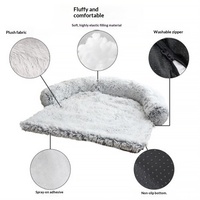 Coussin-lit pour chien et chat en peluche longue, directement de l'usine - Meilleure vente, lavable, antidérapant, pour toutes les saisons, protecteur et mignon