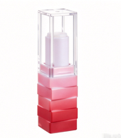 Tube de Rouge à Lèvres Vide en Gros 3,8g ZY3025-B, Étui à Baume à Lèvres Rose Dégradé Diamant, Emballage Personnalisé pour Rouge à Lèvres avec Logo