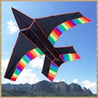 Nouveau modèle de cerf-volant triangulaire coloré pour enfants, fait à la main, en forme d'avion de dessin animé, facile à faire voler, de l'usine de cerfs-volants de Weifang