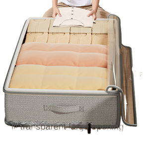 Phẳng Hộ Gia Đình Lưu Trữ Thùng Có Thể Gập Lại Nhôm Ngăn Kéo Loại Dưới Giường Lưu Trữ Hộp Cho Theo Mùa Chăn Quần Áo Mới Lưu Trữ Bin - Product Image 1